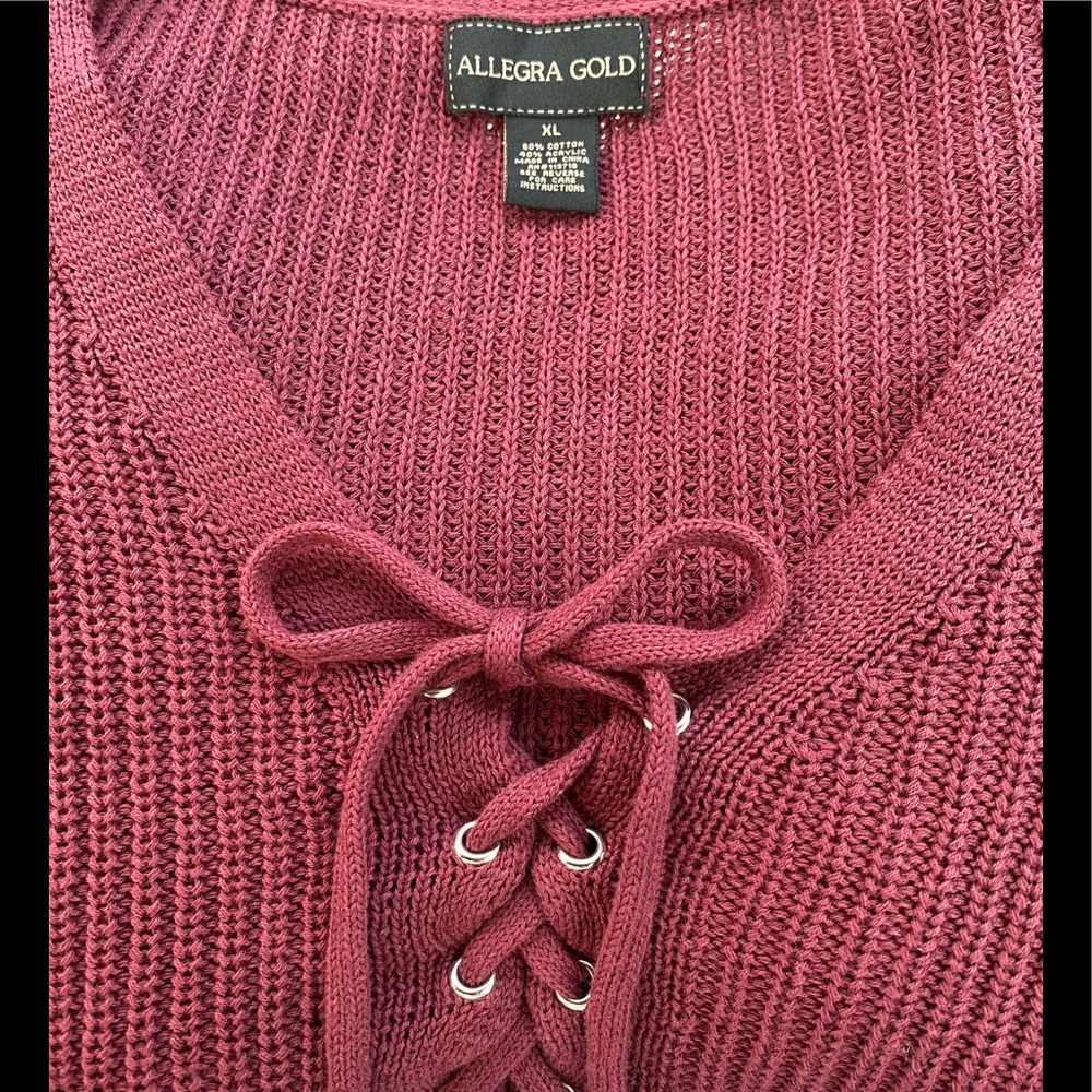 Allegra Gold Super Cute Burgundy Adjustable Laced